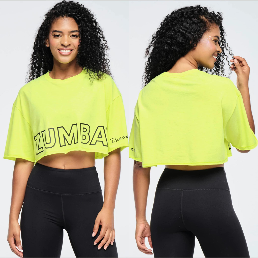 Novo Disponível ZUMBA Fitness Wear Funscape Boxy Ultra Crop