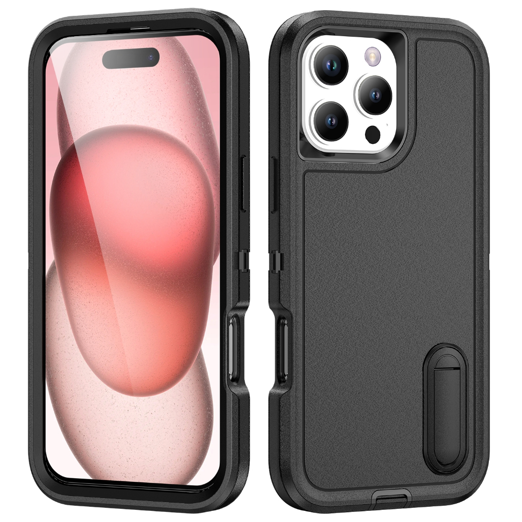 Capa Resistente Para iPhone 16 Pro Max , Protetora Militar De 3 Camadas À Prova De Poeira , E Durável , Proteção Contra Quedas , Corpo Inteiro , Robusta , Choque