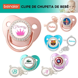 Chupeta específica do bebê que pode criar nomes e fotos do bebê