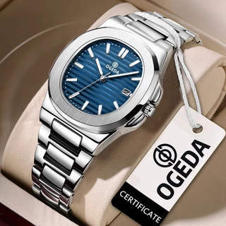 Novo OGEDA 40MM Topo De Luxo Relógios Masculinos Relógio Automático Para Homem De Pulso Mecânico Safira Esportes À Prova Dwaterproof Água
