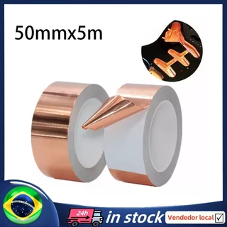 [BR Em Estoque] Fita De Blindagem De Guitarra Folha De Cobre De 50 Mm X 5 M