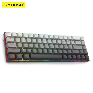 E-YOOSO Hz-68 RGB USB Mini 8K RT Teclado De Jogo Mecânico Interruptor Magnético 68 Chave Com Fio Para Computador PC Portátil Cabo Destacável