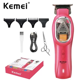 Kemei 2121 Forros Profissionais Aparador De Cabelo Zero Lacunas Barbeiro Edgers Máquina De Cortar 0mm Acabamento Próximo Corte 9000RPM