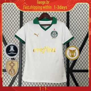 24-25 Palmeiras fora camisa de futebol personalizado das mulheres S-2XL Alta qualidade moletom camisa de time