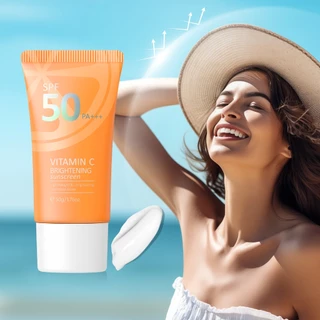 LAIKOU Vitamina C Protetor Solar Iluminador Fps50 PA + + Prevenir Luz De Longa Duração Não Oleoso 50g em Oferta na Shopee