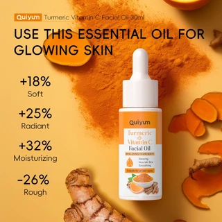 QUIYUM Cúrcuma Vitamina C Óleo Facial 30ml Nutrir Brilho Pele Radiante Suave em Oferta na Shopee