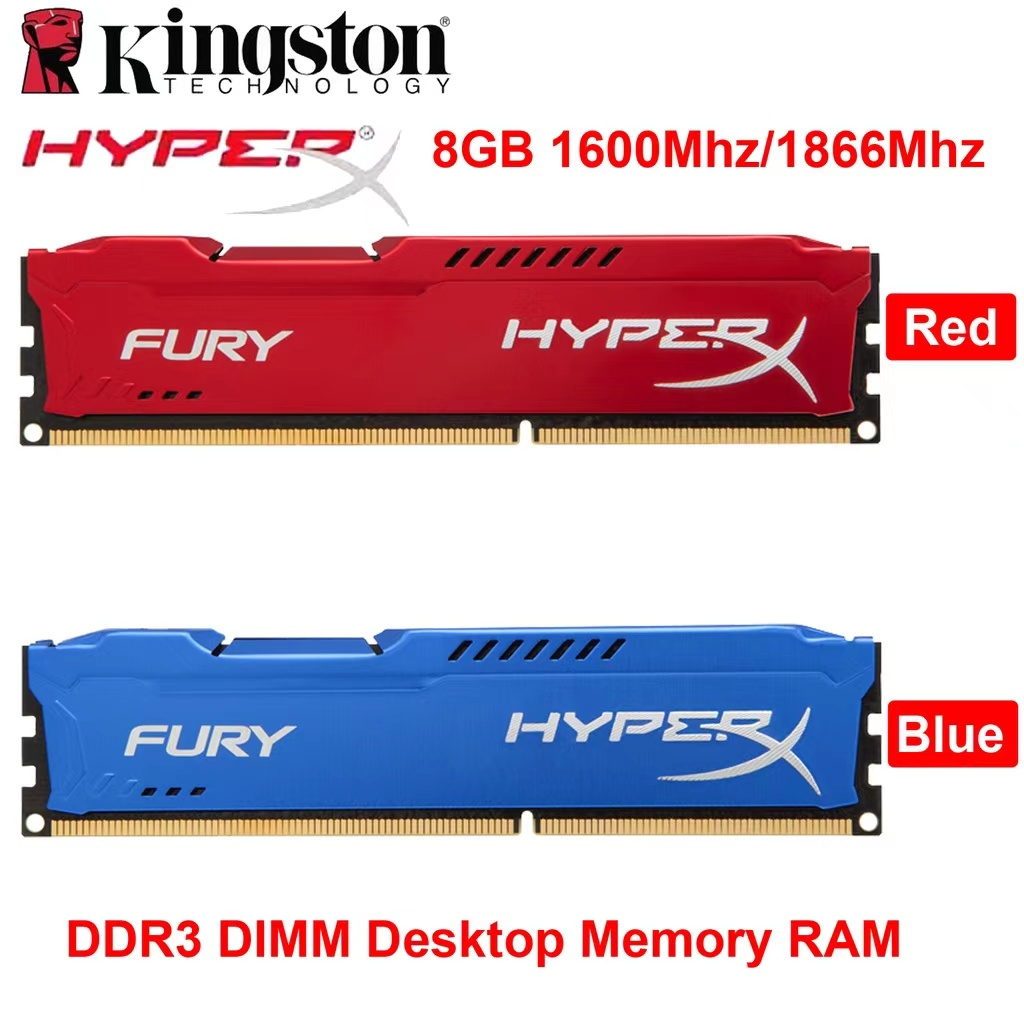 Kingston HyperX FURY 8GB DDR3 1600Mhz 1866Mhz 240Pin 1.5V DIMM Memória ...