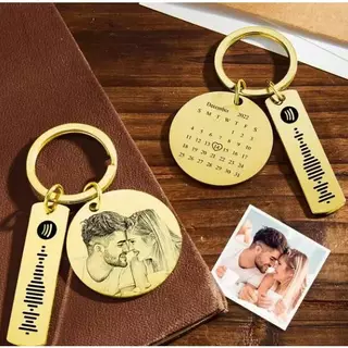 Chaveiro De Aniversário Personalizado Spotify Code Casal Presente De Dia Dos Pais Carro Para Pai Papai Foto Namorados Na