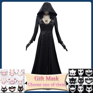 [Promoção De estoque pronto frete grátis] Halloween Resident Evil 8cos Traje Anime Feminino Jogo cos Moth Feminino Halloween cos Traje de desempenho Traje de desempenho