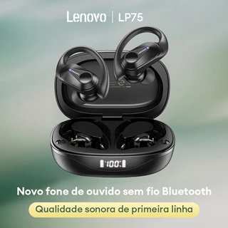 Lenovo LP75 Fones De Ouvido Bluetooth Sem Fio À Prova D'água Estéreo HiFi Com Microfones 400mAh