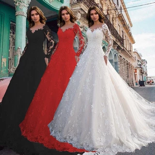 Vestido De Noiva Fino De Manga Comprida Com Um Ombro 2025