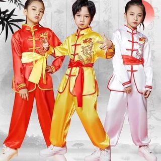 Crianças E Adultos Chinês Tradicional Wushu Roupas Para Meninos Uniforme De Artes Marciais Kung Fu Terno Meninas Conjunto De Traje De Desempenho De Palco