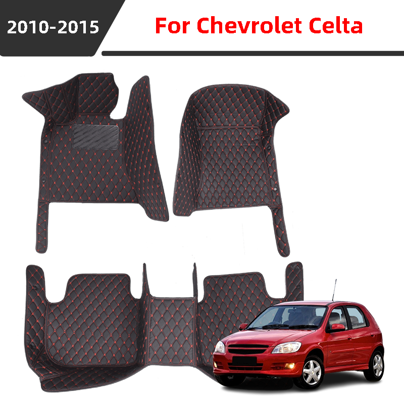 Tapete De Carro 3D Para Chevrolet Celta 2010-2015 , material De Couro Impermeável E Resistente Proteger Os Interiores Do .