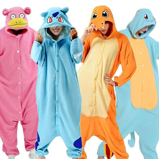 Fantasia De Halloween Kigurumi Cosplay Pijama Mulher Adulta Festa De Sono Casal Pikachu Pokemon