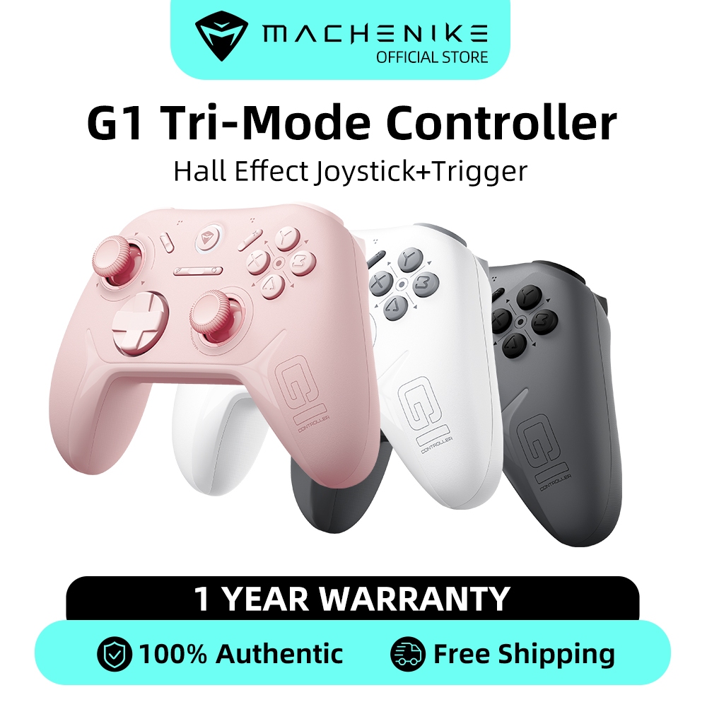Controlador De Jogos Sem Fio Machenike G1 , Joysticks Duplos De 1000 Hz + Sistema De Sensores Quad Hall Gamepad , Conexão Tri-Modo Com Bluetooth 2.4G Para Switch PC Phone Tablet