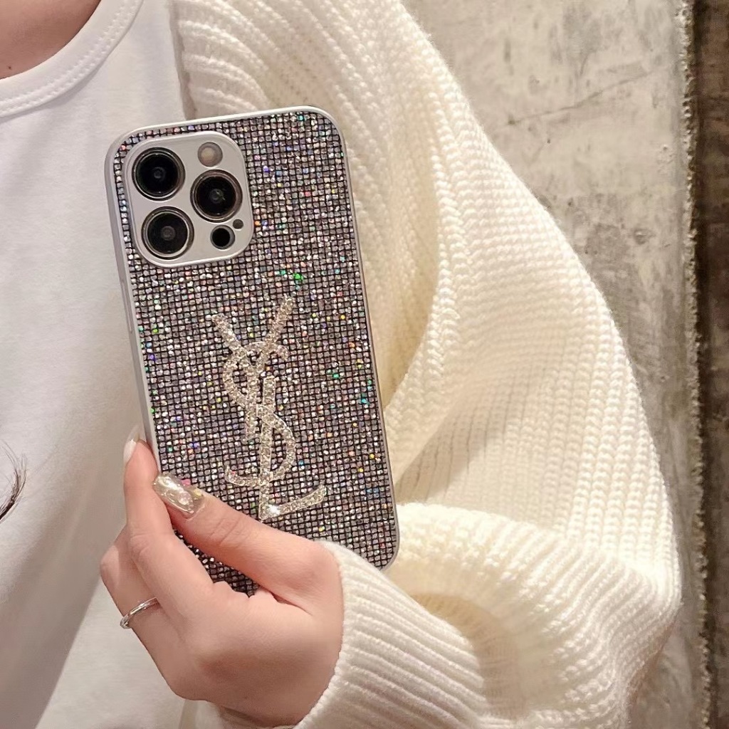 dior 3D capa de celuar de Anti-Impacto com Glitter Diamante Bling