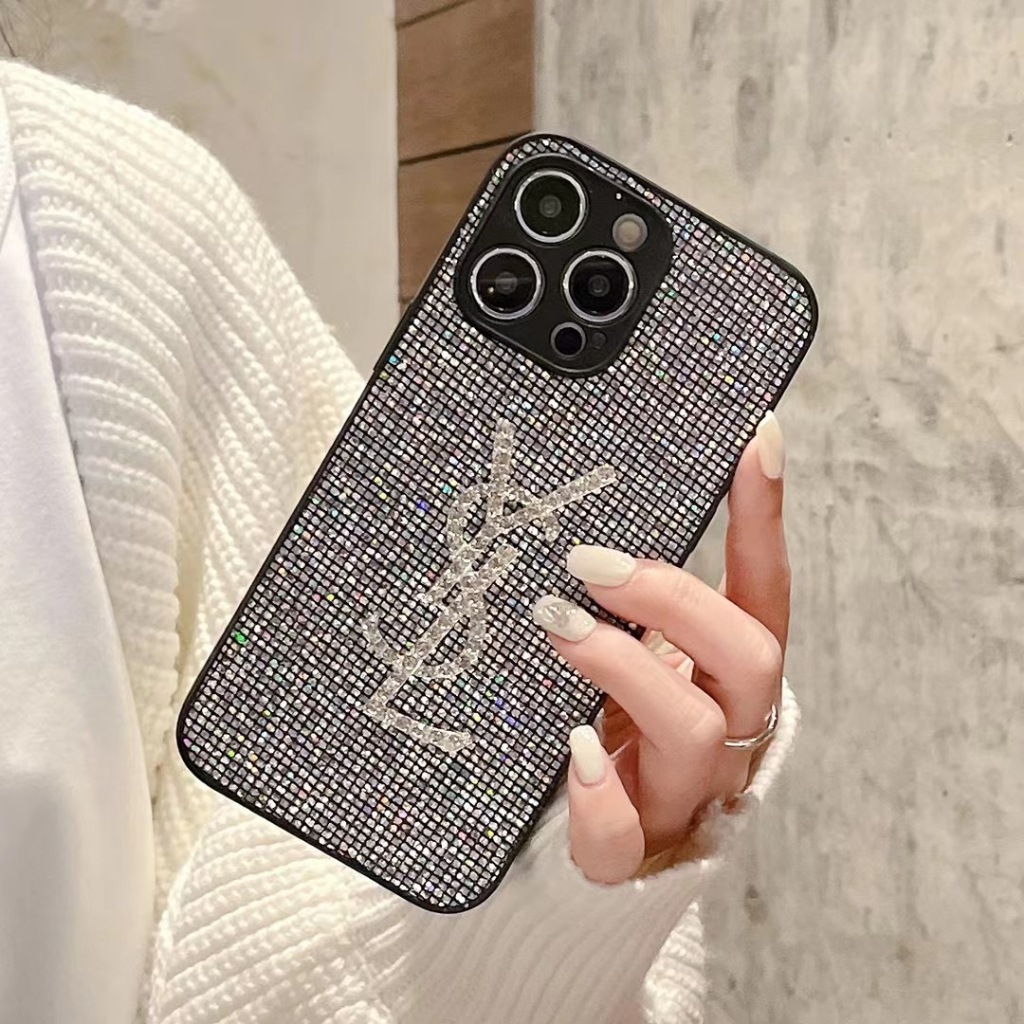 dior 3D capa de celuar de Anti-Impacto com Glitter Diamante Bling