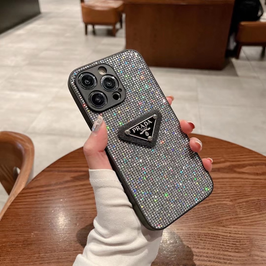 dior 3D capa de celuar de Anti-Impacto com Glitter Diamante Bling