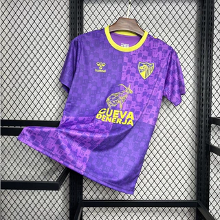 2024/25 Temporada Futebol Roupas Esportivas Malaga Roxo Pré Jogo Camisa De Treinamento kit Equipe Camiseta Masculina De Manga Curta