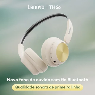 Lenovo TH66 Fone De Ouvido Sem Fio Bluetooth design Retrô dobrável Com Microfone 5.4
