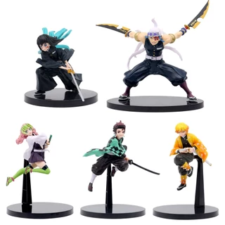 1 Peça Anime Demon Slayer Figura Agatsuma Zenitsu Kanroji Mitsuri Tokitou Muichiro Kamado Tanjirou Uzui Tengen Q Versão Figuras De Ação Em PVC Modelo Bonecas Brinquedos