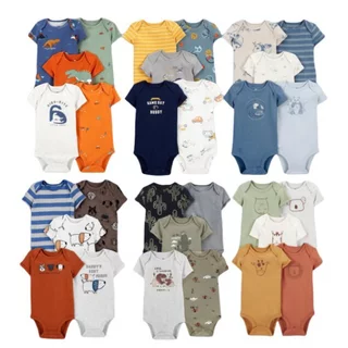 [Promoção] Macacão infantil de manga curta de cinco peças/pijama recém-nascido roupas infantis