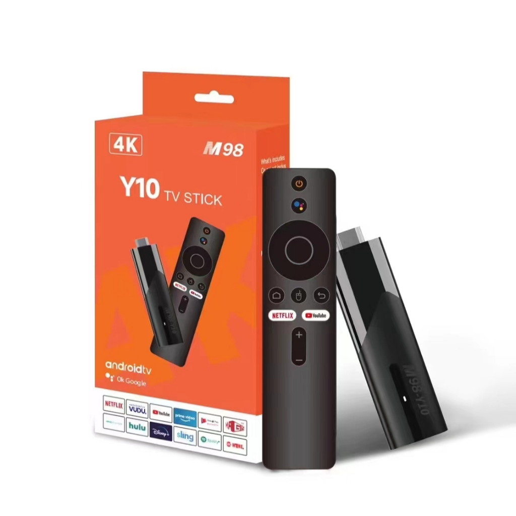 M98 TV Stick 4K Media Streaming Com Google Assistant Android 11Smart Sticks Para Reprodutor De Rede Do YouTube