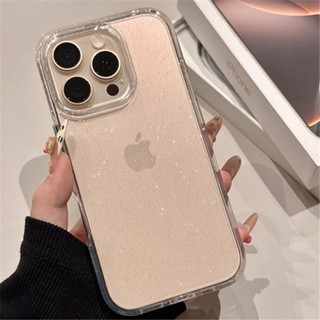 Luxo Transparente Acr Lico R Gido Prova De Choque Glitter Caso De Telefone Para Iphone Pro