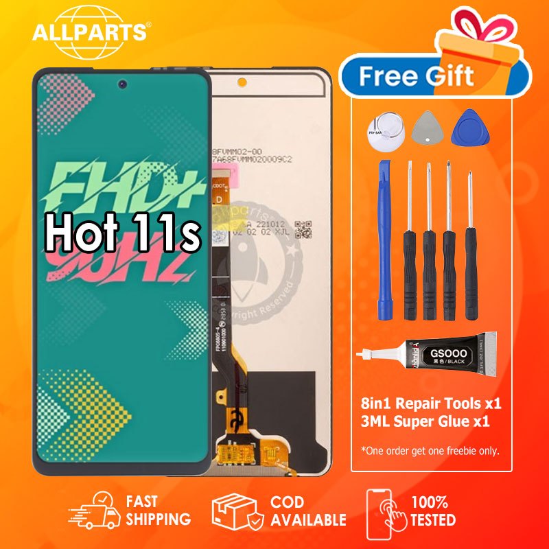 Tela do Infinix Hot 11s X6812LCD Display Frontal X6812b