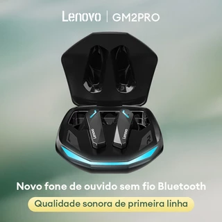 Fones De Ouvido Bluetooth Lenovo GM2 Pro Jogos de baixa latência Cancelamento inteligente de ruído Qualidade de som HIFI