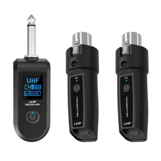 Conversor De Microfone Sem Fio 2.4G Transmissor XLR E Receptor , Sistema Para Dinâmico , Guitarra , Misturador De Áudio