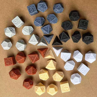 Conjunto de Dados Retro Hollow Padrão Digital, Multi-facetado com Dot Oil para DIY, Dragões, Pathfinder, D&D e RPG