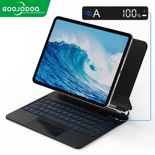 GOOJODOQ 4gen Magic Keyboard Case para iPad Pro 11 12.9 12 9 iPad Air 5 Air 4 10.9 Backlight LCD Display Teclado Smart Cover