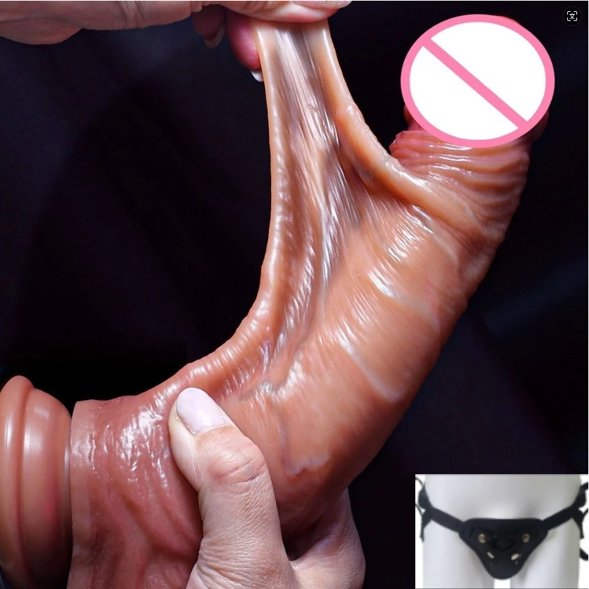 21cm dildo realista penis de borracha com ventosa cinta peniana feminino brinquedos sexuais sex shop produto adultocasal