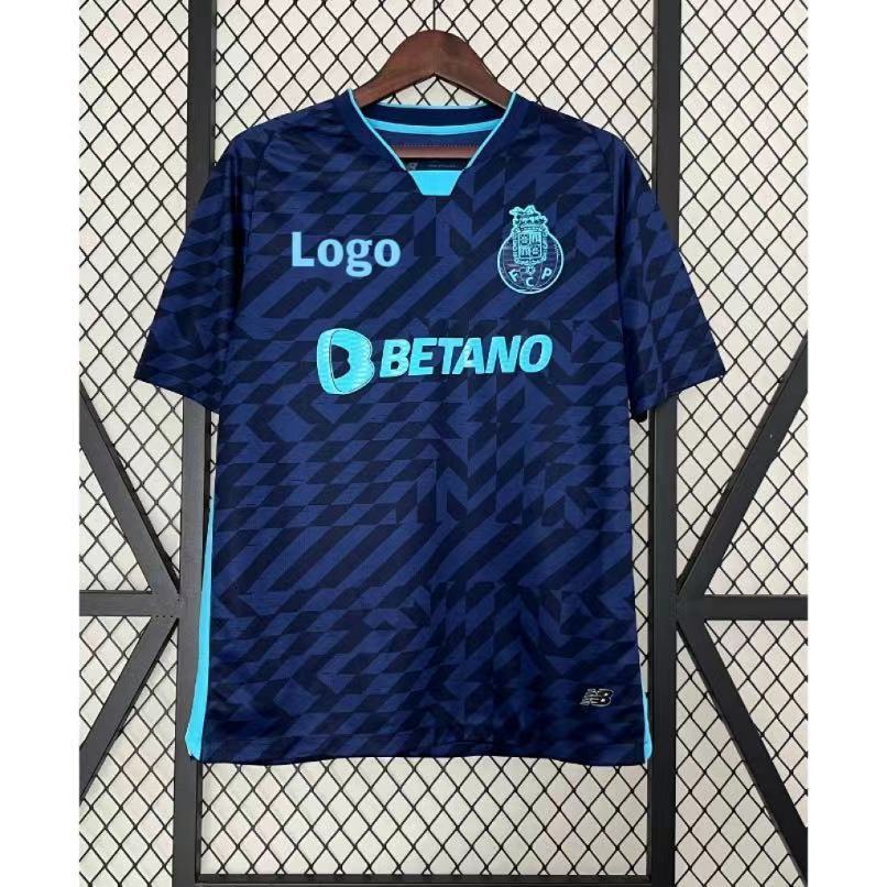 2425 Novo Estilo Portu Away Two Guest Fan Jersey Manga Curta Esportes Futebol Treinamento Top