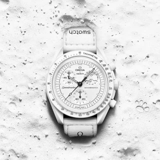 Marca Suíça OMEGAS Relógio De Quartzo Masculino Série Lua Swatch joint Multifuncional Cronógrafo Pulseira De Náilon À Prova D'água Luz Noturna Tendência Da Moda