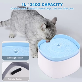 Fonte De Água Para Gatos , Bebedouro Automático Cães E Dispensador Mudo Animais De Estimação Com Filtro
