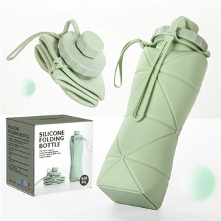 Copo De Água Dobrável De Silicone , Grande Capacidade , Garrafa Esportiva Portátil Para Viagens Ao Ar Livre , Telescópico Resistente A Altas Temperaturas De Qualidade Alimentar