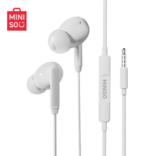 Miniso YF03 Fones De Ouvido Com Fio Intra-Auriculares De 3.5 Mm Microfone HD Chamada