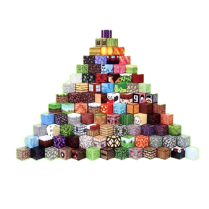 20pcs Minecraft DIY Conjunto De Blocos De Construção Magnéticos Brinquedos De Montagem Educacional Infantil