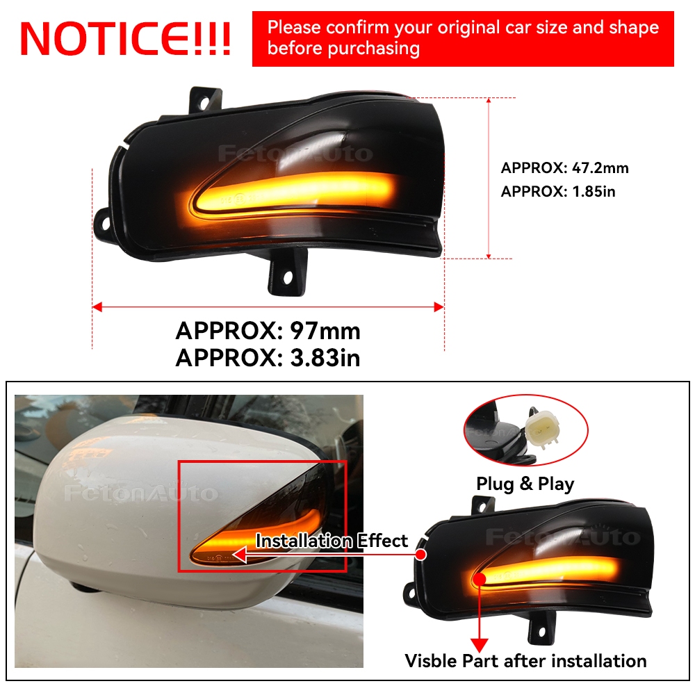 2 Pçs Dinâmico LED Turn Signal Light Para Honda Fit Jazz GE