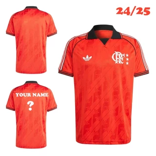Camisa De Futebol Retrô Do Flamengo 2024 Personalizada