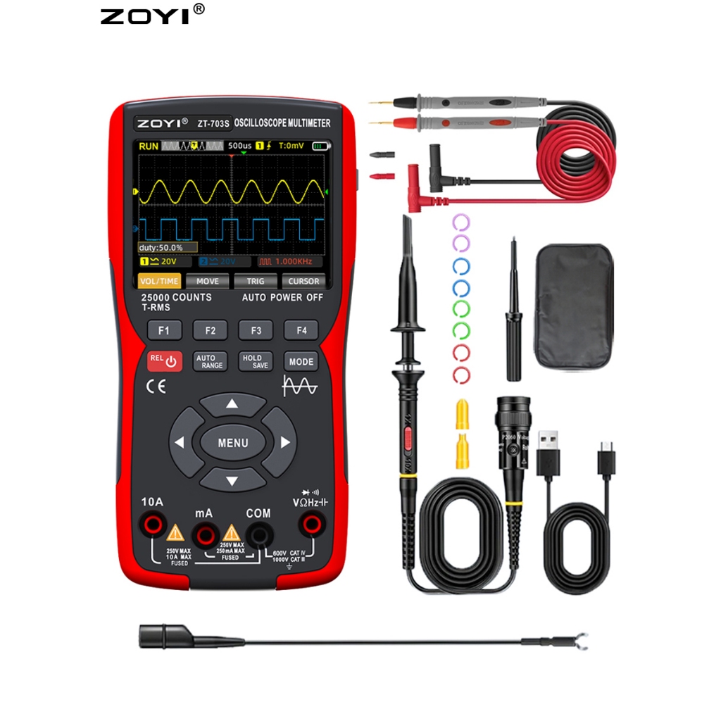 Zoyi ZT-703S Multímetro osciloscópio multifuncional três em um de