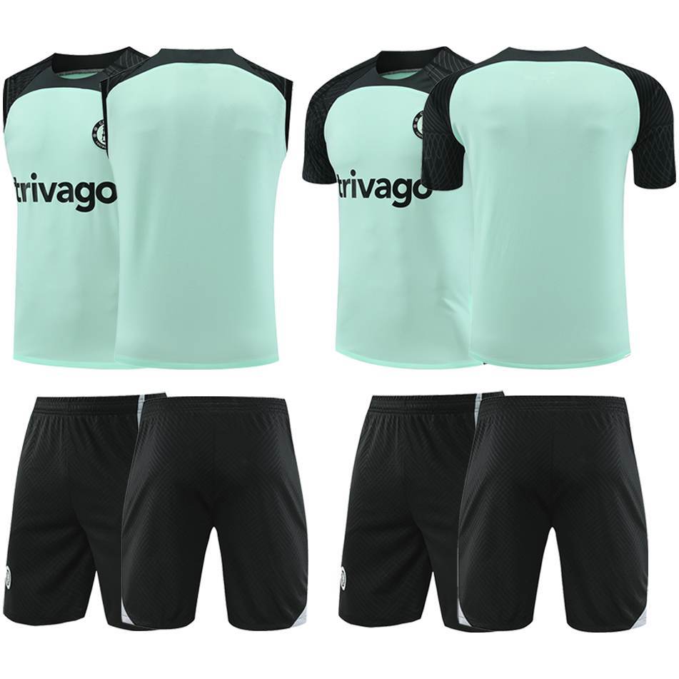 Fato Esportivo de Futebol Fato Esportivo Respirável Boa Elasticidade Preto Branco Cor Mista Top Vest Preto Calção Preto