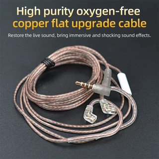 KZ Cabo De Alta Pureza Sem Oxigênio Cobre Plana Atualização Fones De Ouvido Fio Original Para EDX PRO ZES ZEX ZSX DQ6S