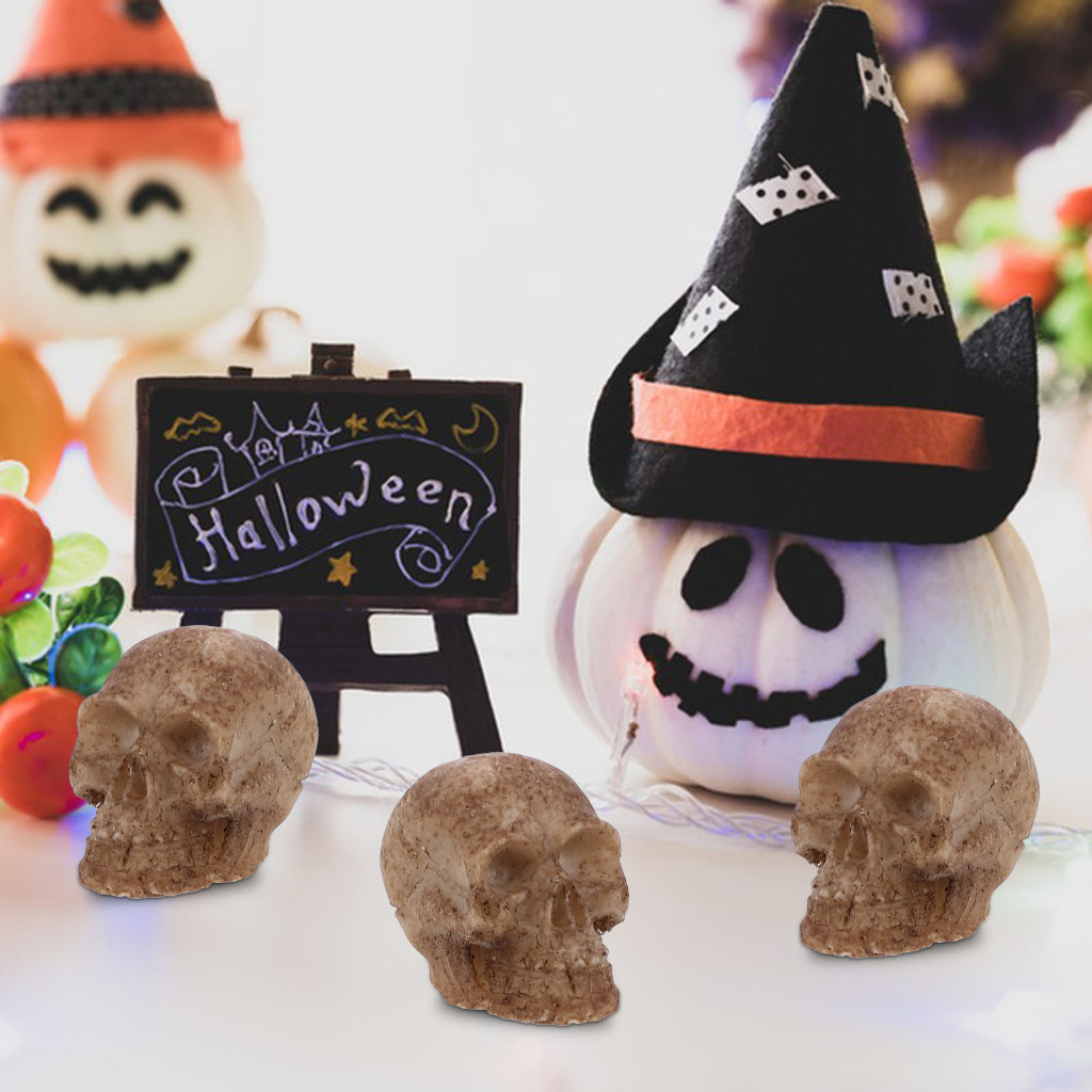 12 Mini Statuette In Resina Di Halloween - Set Con Fantasmi, Zucca, Ragno, Scheletro - Figure Decorative Per Giardino, Terrario, Feste A Tema