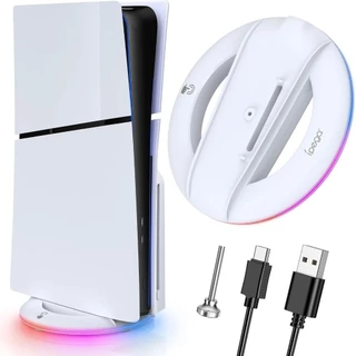 Suporte Vertical Para Disco De Console PS5 Slim E Digital Com 14 Modos De Luz , De Base RGB