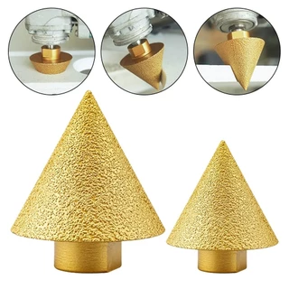 M10 Diamante Chanfro Bits 38mm/50mm Cone Esculpir Polimento Rebolo Para Telhas De Porcelana Cortador Corte