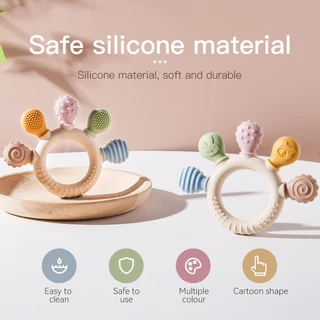Bebê Silicone Mordedor Forma Animal Molar Brinquedos Calmante Dentição Mordida Brinquedo BPA Livre Produto Comestível em Oferta na Shopee