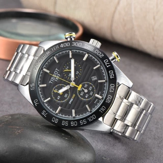 Relógio De Quartzo Masculino Completo TISSOTS Racing Timing Função Esportes E Lazer Pulseira De Aço Inoxidável/Clássico